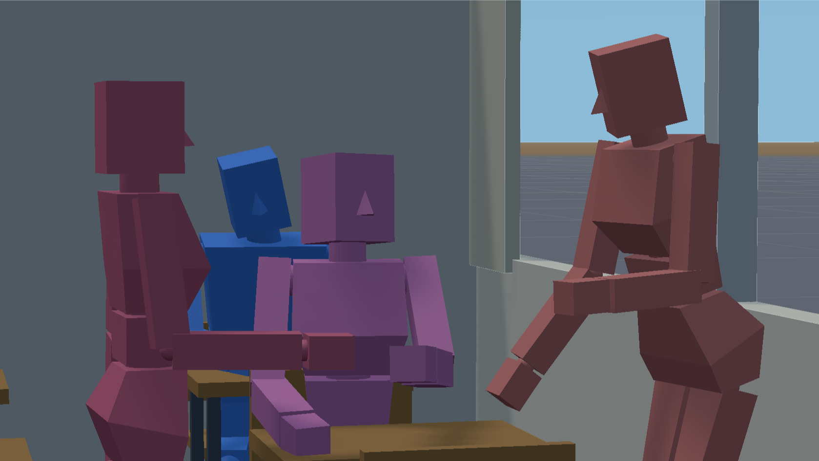 共通の3Dプリビズ構図